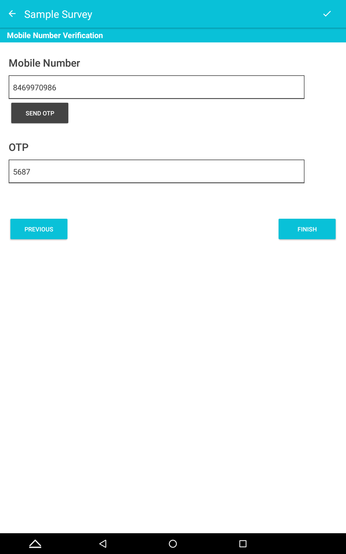 offline mobile otp portrait image
