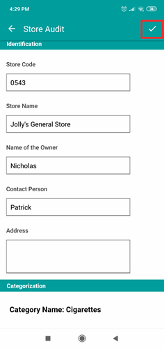 Incomplete Survey Form