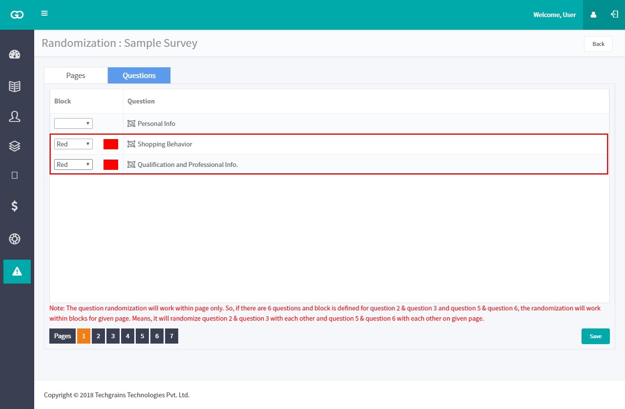 Group Randomization Configuration