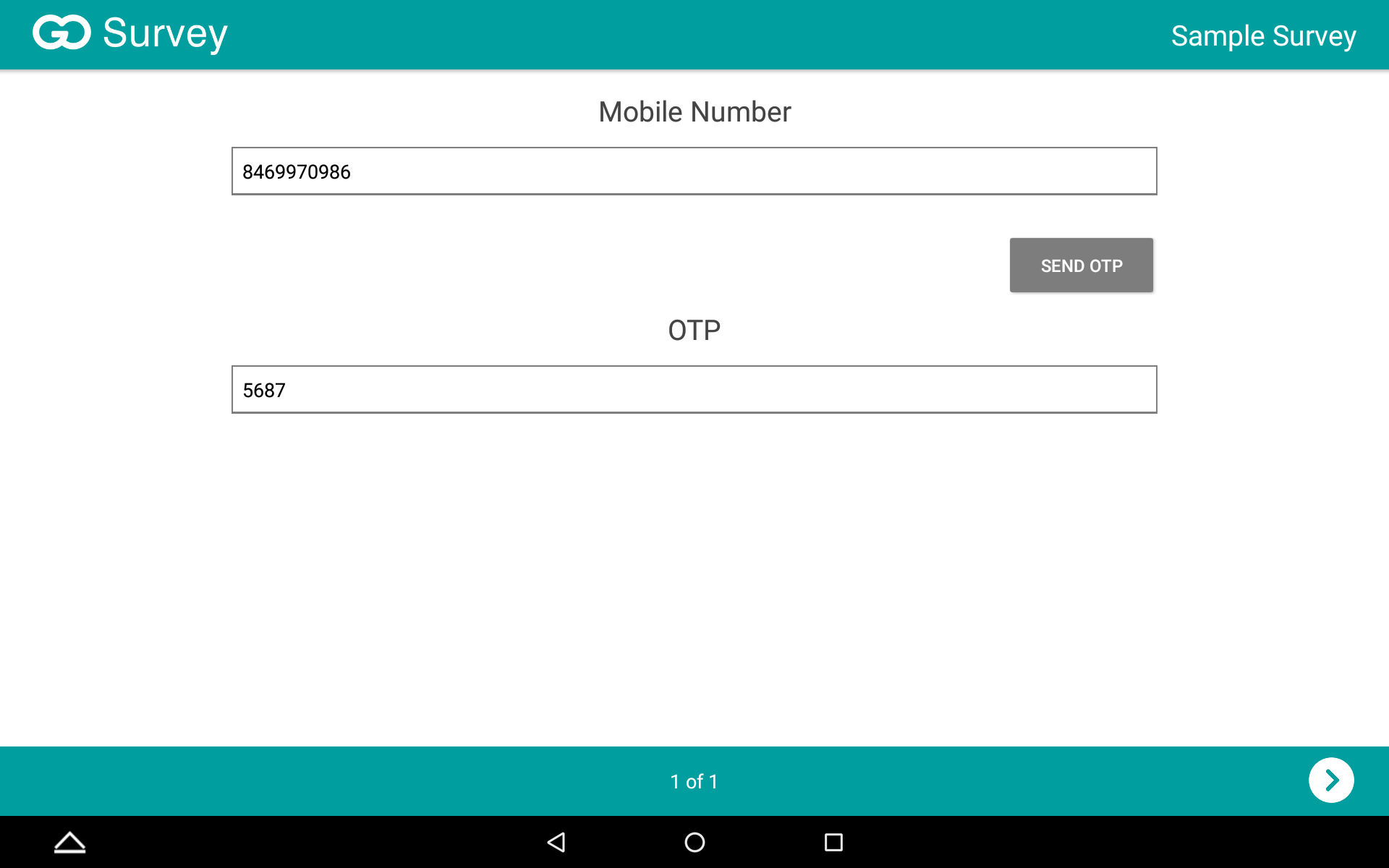 offline mobile otp landscape image