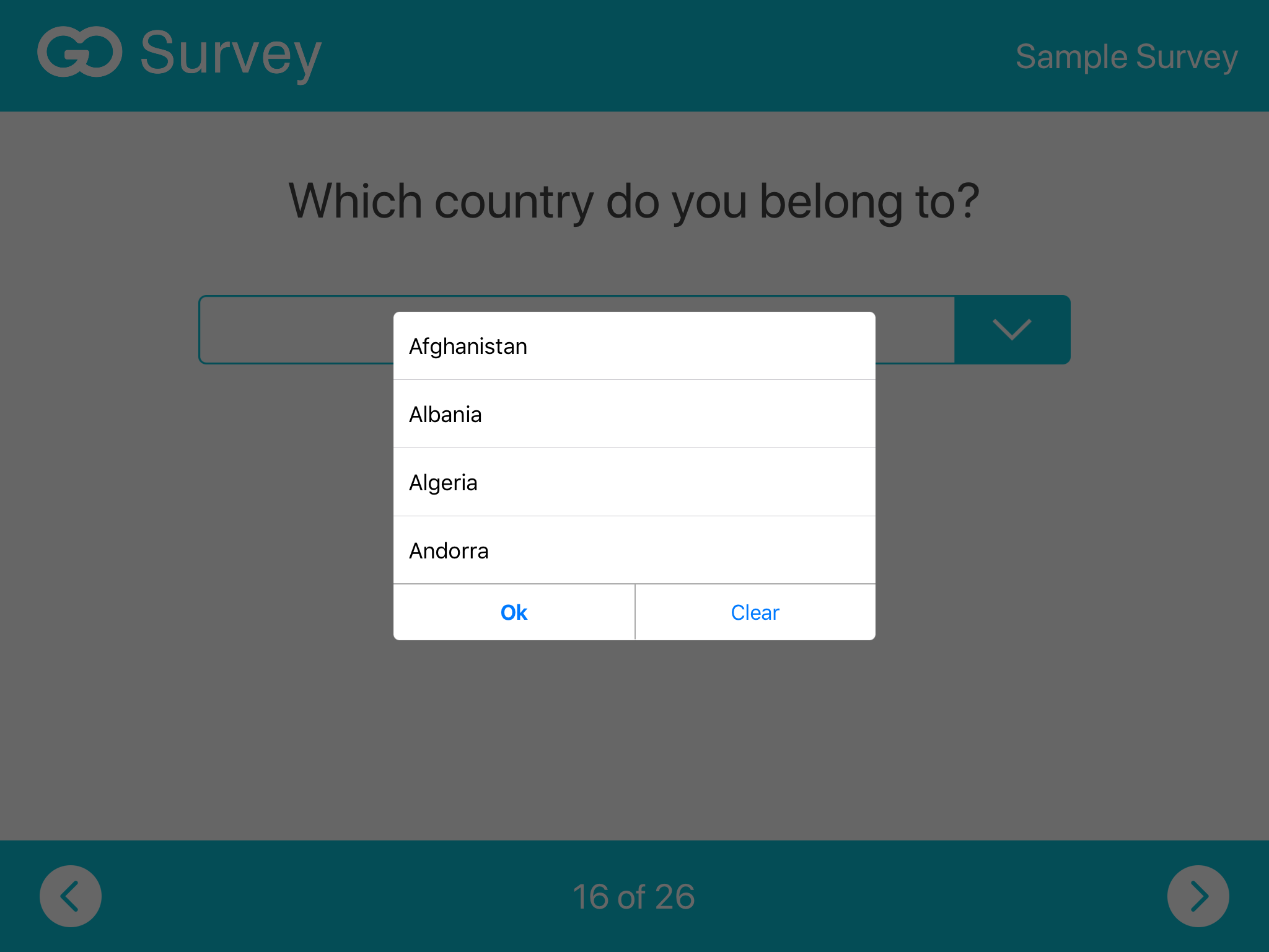 drop-down landscape